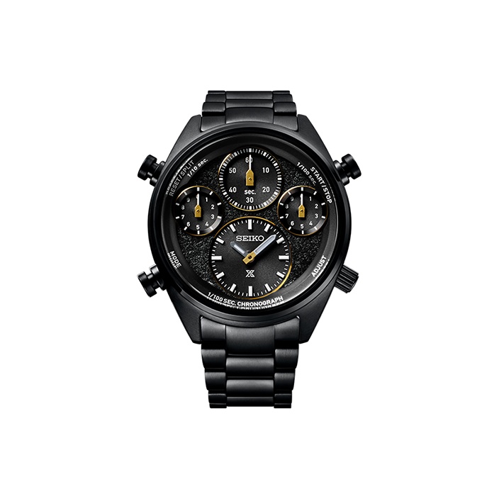 Seiko Watch Presage - นาฬิกาข้อมือสำหรับผู้ชาย SEIKO Presage กลไกแบบไขลาน สายสแตนเลส หน้าปัดสีดำ