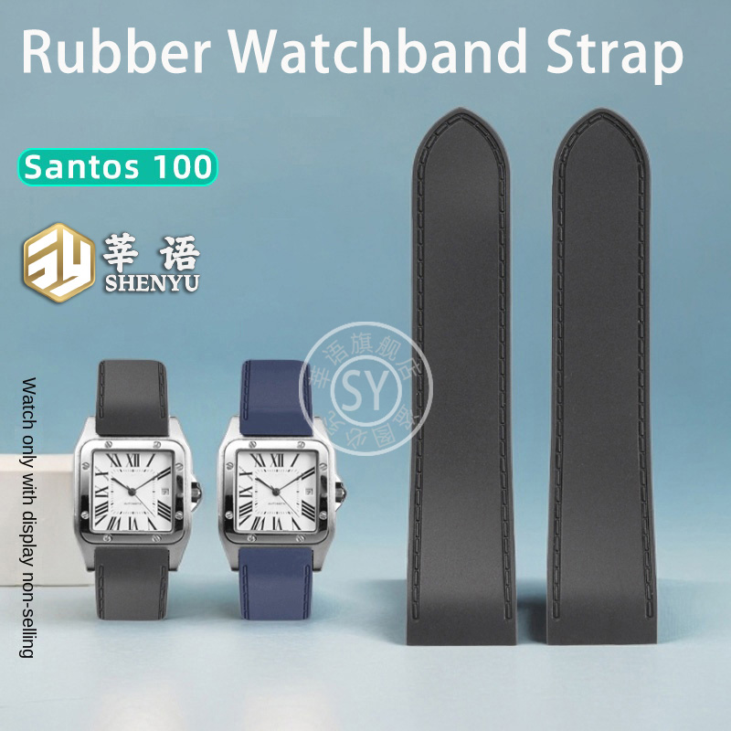 SHENYU สายนาฬิกายางซิลิโคนสำหร - Cartier Watch Santos บทวิจารณ์และราคา