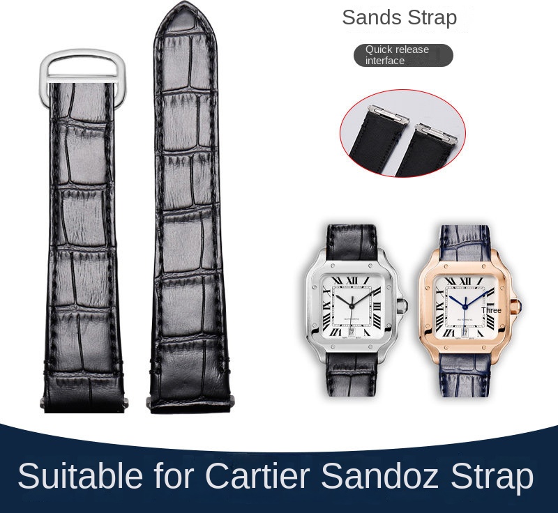21 มม. 19 มม. สายนาฬิกาหนังวัว - Cartier Watch Tank บทวิจารณ์และราคา