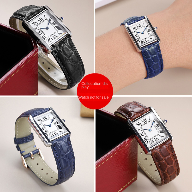 สายนาฬิกาหนังจระเข้แท้ ขนาด 16 - Cartier Watch Tank บทวิจารณ์และราคา
