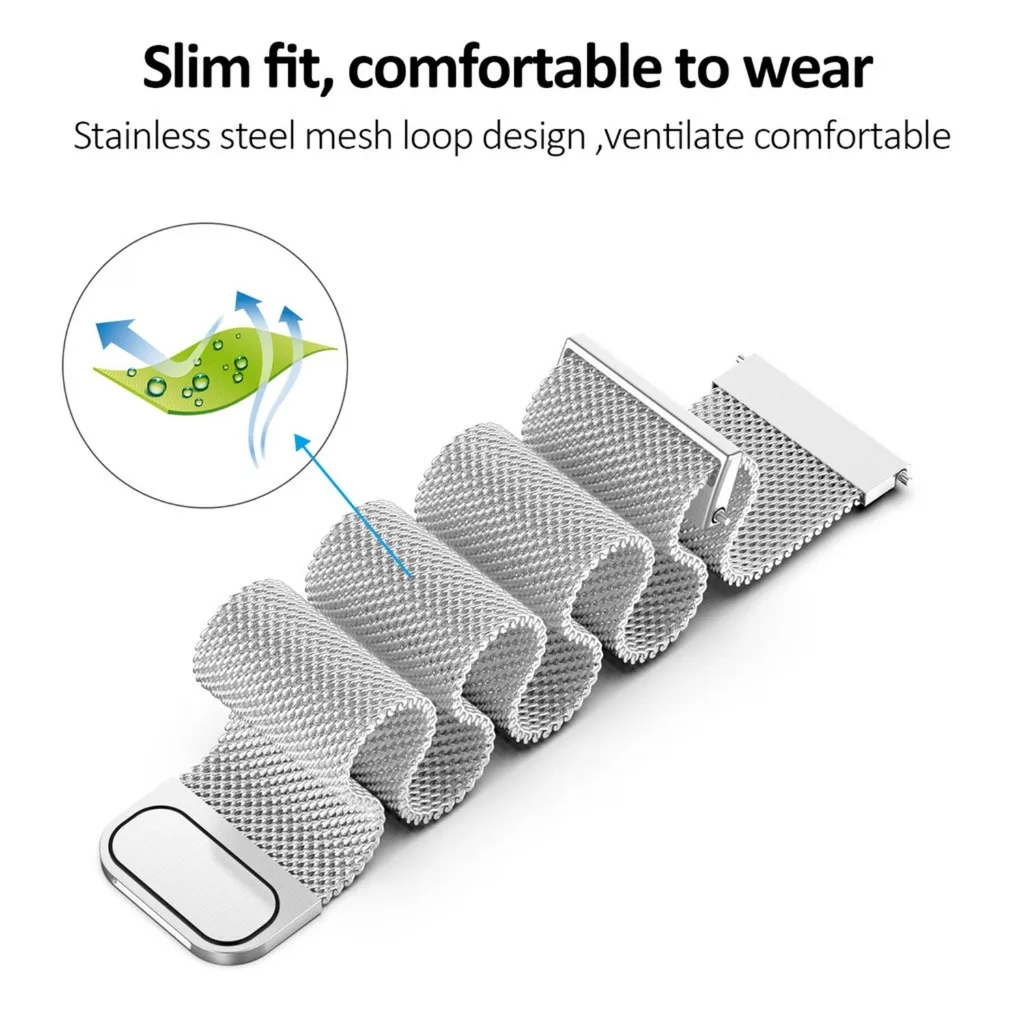 สายนาฬิกาสำหรับสมาร์ทวอทช์ ขนา - Milanese Loop Magnetic บทวิจารณ์และราคา